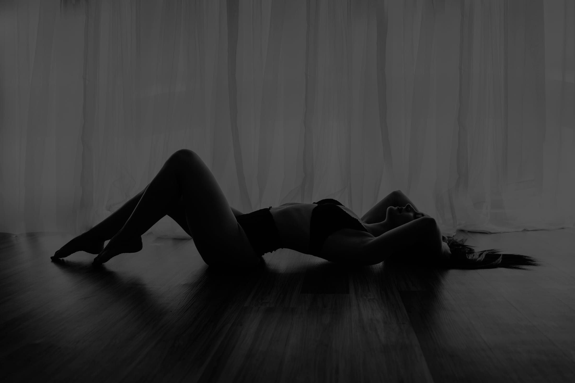Las Vegas boudoir photographer J Renee Studios — signature editorial black-and-white portrait